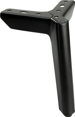 Obrázek produktu pro Loftová kovová nábytková noha v matné černé barvě, výška 15 cm, elegantní design pro pohovky, židle a komody, kvalitní zpracování, protiskluzové chrániče podlahy