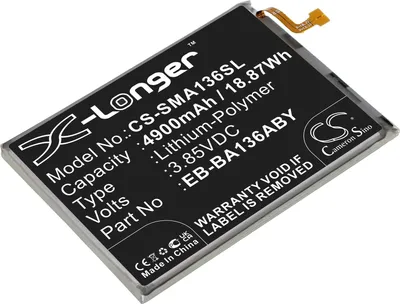 Image de TECHTEK Batterie compatible avec [Samsung] Galaxy A13 5G, SM-A136A, SM-A136B/DSN, SM-A136B/N, SM-A136M/DS, SM-A136R4, SM-A136T, SM-A136U, SM-A136U1,