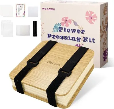 Produktbild von Famanu Blumenpresse Set 15 x 15 cm - Mit 4 Lagen und Anleitungen