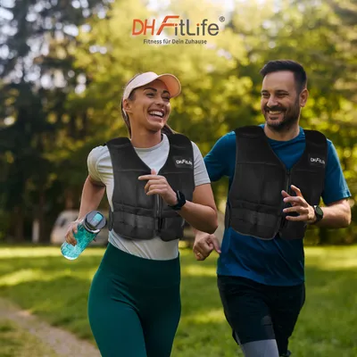 Produktbild von DH FitLife Verstellbare Gewichtsweste 10KG zum Muskelaufbau u. Krafttraining | Weighted Vest | Laufweste Damen Herren | Fitness Trainingsweste