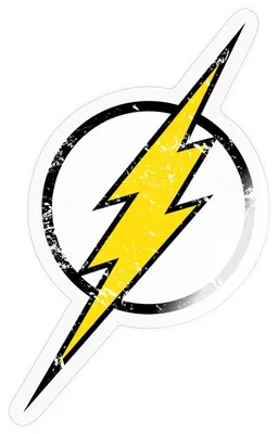 Produktbild von Spreadshirt DC Comics Justice League The Flash Logo Used Sticker Aufkleber, 10 x 10 cm, Transparent glänzend