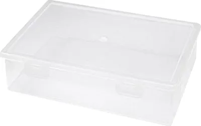 Produktbild von Transparente, tragbare A4-Projektmappe, Aufbewahrungsbox aus Kunststoff für DIN-A4-Papier (8,5" x 11"), Aufbewahrungsbox für Scrapbook-Papier, Dokumentenhalter mit Schnalle