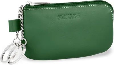 Produktbild von Leder Schlüsseletui mit Münzfach & Schlüsselring, Schlüsselmäppchen mit Reißverschluss für Damen & Herren,Echtleder,Geschenkbox,viele Farben verfügbar