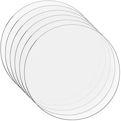 6 runde Acrylplatten 30 cm, 2 mm, transparent