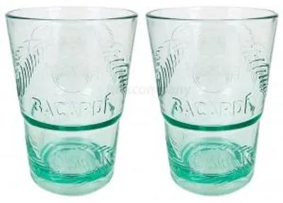 Produktbild von Bacardi Rum KUNSTSTOFF Glas - Gläser Set - 2x Kunststoff Gläser Mojito Longdrinkglas Cuba Libre Cocktail Bar