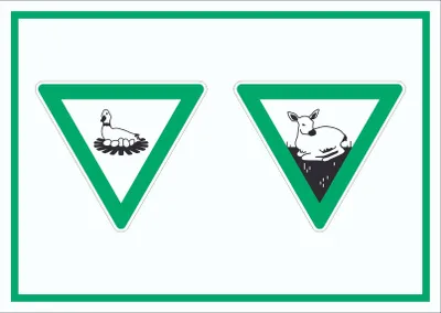 Produktbild von Brut- und Setzzeit Symbol Schild A3 Rückseite selbstklebend