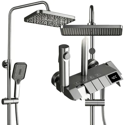 Produktbild von Duschset, LED-Digitalanzeige, 4 Funktionsmodi, Typ A