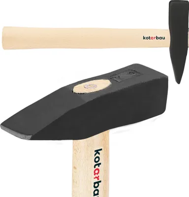 Produktbild von KOTARBAU® Hammer 0,5 kg Schlosserhammer mit Holzstiel 32 cm Vorschlaghammer mit robustem Kopf Ergonomisch Heimwerker Werkzeug Stahl