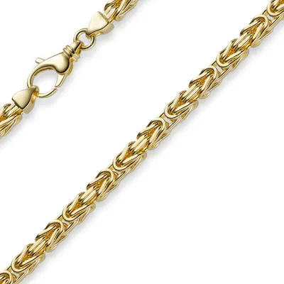 Produktbild von 4mm Armband Armkette Königskette aus 750 Gold Gelbgold 21cm Herren