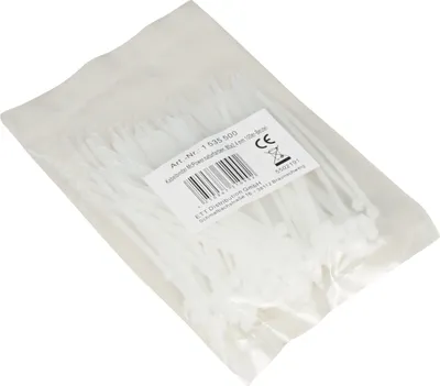 Produktbild von Kabelbinder McPower, naturfarben, 80x2,4 mm, 100er-Beutel