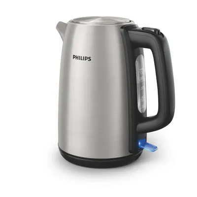 A studio product shot of a Philips electric kettle on a white background.