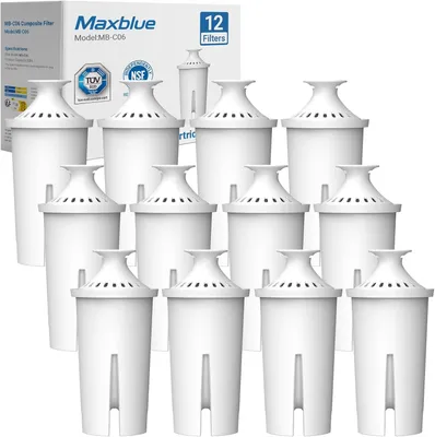 Produktbild von Maxblue Wasserfilterkartusche, Ersatz für Brita® Classic, Mavea 107007, Aqua Optima® RUF916, SÜD, NSF-, 12er-Pack