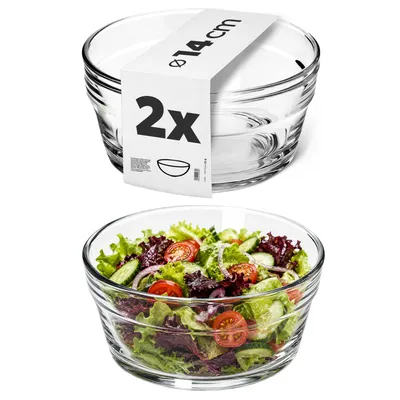 Obrázek produktu pro Mísa na salát KADAX, skleněná servírovací mísa, miska na svačinu vhodná do myčky nádobí