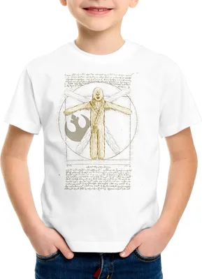 Produktbild von A.N.T. Vitruvianischer Wookiee Kinder T-Shirt chewie vinci