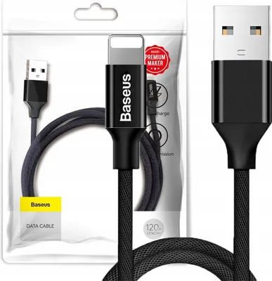 Image de Cable Baseus Yiven Lightning 1.2M 2A - Czarny