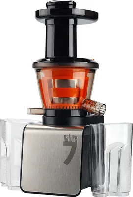 Produktbild von Nature7 Entsafter SJ250ST, Saftpresse, Slow Juicer, Edelstahl, 250W, 85 U/min., 80% Saftausbeute, BPA-frei