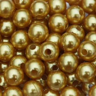Produktbild von Perlen - Kunstperlen - Wachsperlen Ø 8mm / 250 St. / Farbe: Gold