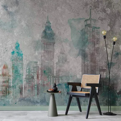 Produktbild von Selbstklebende Folie Fototapete - Watercolour City 294x210 cm Städte d-A-0122-a-a