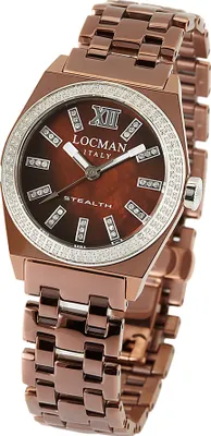 Produktbild von 0204PN-MNDFNKBRN Italy Damenuhr Stealth mit Diamanten 1,76 ct. braun Ref.0204PN Locman