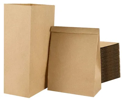 Produktbild von Kraftpapiertüten - 70gsm - Wiederverwendbare Butterbrottüten - Braun - 15 x 27 x 9 cm - 100 Stück