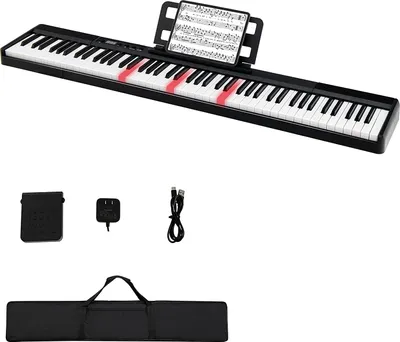 Produktbild von Digital Piano 88 Tasten, Keyboard mit Subtain Pedal, E Piano für Kinder und Erwachsene