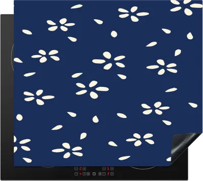 Produktbild von KitchenYeah© Herdabdeckplatte Blüte - Muster - Frühling - Japan , 57x51cm, Küche Deko, Glaskeramikkochfeld Herdabdeckung, Abdeckplatte fùr Kochfeld