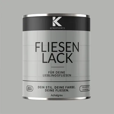 Produktbild von Kenzopaints 750ml Fliesenlack Fliesenfarbe - Achatgrau (RAL 7038)