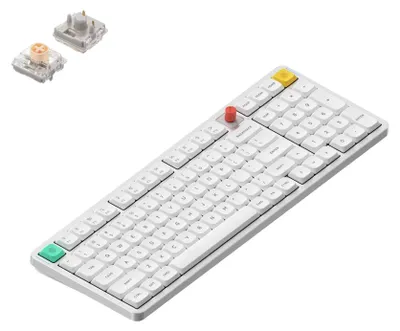 Produktbild von NuPhy Air100 V3 Kabellose Mechanische Tastatur Bluetooth/2,4 GHz/USB-C QWERTY Layout - Nova White / Blush nano