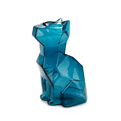 Produktbild von vase Katze 15 x 8 x 10,5 cm glasgelb