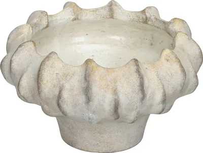 Produktbild von Schale Blumentopf Zement creme/gold Topf Ø23cm H13,5cm Pflanzgefäß Deko