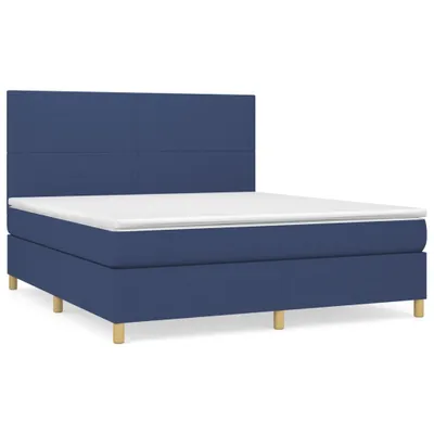 Produktbild von Boxspringbett mit Matratze Blau 160x200 cm Stoff