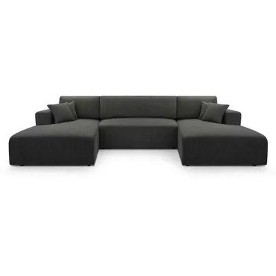 Produktbild von Ecksofa mit Schlaffunktion CORSO U, Farbe: Graphit (Poso34)