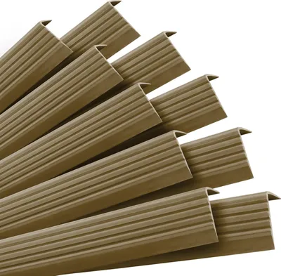 Produktbild von QUEST Set: Selbstklebende Antirutsch-Treppenprofile, messing, 40x25 mm, 100 cm