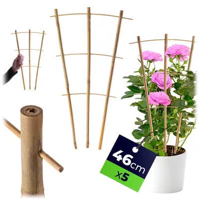 Zdjęcie produktu dla KADAX Drabinka Bambusowa Pergola Podpora 46 cm 5 szt