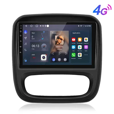 Image de Autoradio Android 15 pouces avec CarPlay, 6 Go + 128 Go, pour Renault Trafic 3 et Opel Vivaro B  GPS, Wi-Fi, Bluetooth, FM, RDS, SWC, DSP, processeur 8 cœurs, 4G, carte SIM, USB, PDC