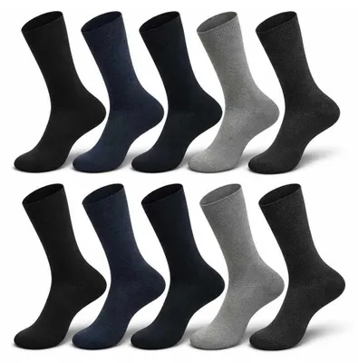Produktbild von 10 Paar Herren Business Socken – Komfortbund – 80% Baumwolle –  Mix 43-46