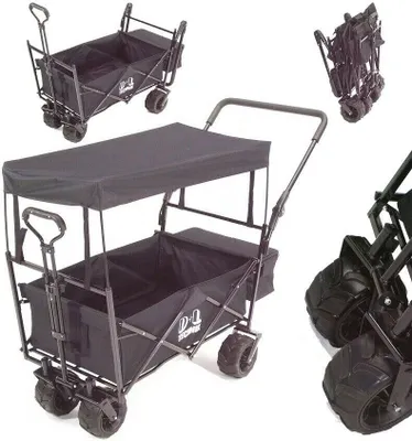 Produktbild von XXL Bollerwagen Kinderwagen Strandwagen faltbarer Handwagen Gerätewagen 56603