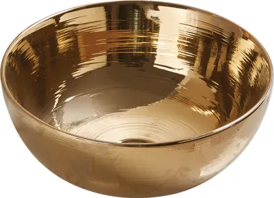 Produktbild von Aufsatzwaschbecken OSIRIS rund 35,8 x 35,8 cm Gold glänzend