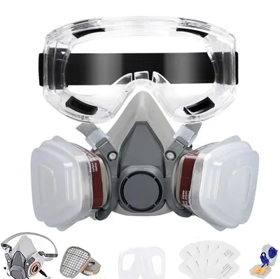 Image de Masque de protection respiratoire réutilisable avec filtre A1P2, pour la protection contre les particules de poussière