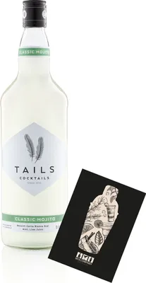 Produktbild von Tails Cocktails classic Mojito 1L (14,9% Vol) Fertig Cocktail Ready to Drink Mit Mixcompany Grußkarte- [Enthält Sulfite]