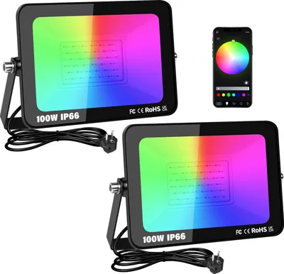 Image de Projecteur, 16 millions de couleurs, température de couleur réglable, 2x100W, FICHE EU