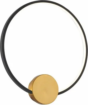 Produktbild von Moderne Wandleuchte, goldfarben mit schwarzem Ring, 40 cm, Condida LED, 17W, Modellnummer REA241111-32, Marke Reality