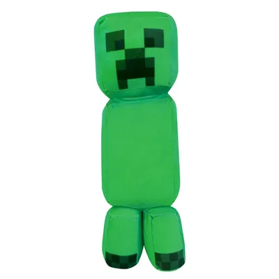 A plush toy of a Minecraft Creeper character.