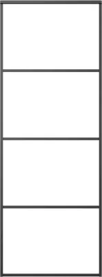 Zdjęcie produktu dla vidaXL Drzwi przesuwne ESG szkło i aluminium matowe 76x205 cm czarne