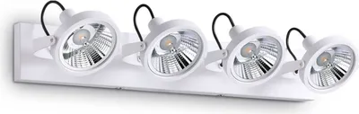 Produktbild von Ideal Lux GLIM GU10 Deckenleuchte 4x dimmbar Weiss warmweiss 200217