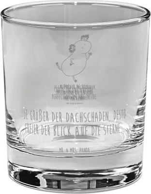 Produktbild von Mr. & Mrs. Panda Ginglas Axolotl Tanzen - Transparent - Geschenk, Cocktailglas, Tumbler Glas, Sterne, gut Gelaunt, Lurch, Freundin, Beste, Trinkglas, gravur