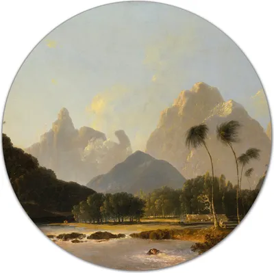 Produktbild von Glas-Herdabdeckplatte Glaskeramikkochfeld-Abdeckung Schneideplatten - 40 cm - Berge Kunst Malerei