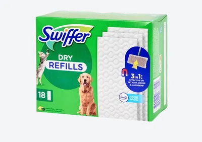 Produktbild von Swiffer Staubfangtücher Reinigungstücher Haushaltsreinigung 216 Mikrofasertücher für alle Böden Tierhaare