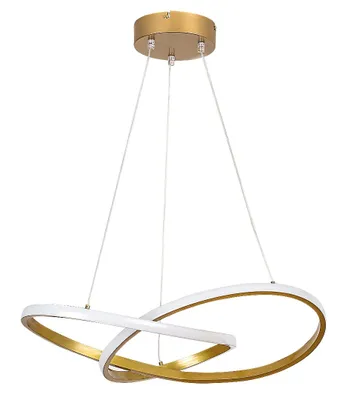 Zdjęcie produktu dla Lampa wisząca LED CASTIEL złoto-biała 36W Ciepła biel 2380lm metal wym:120x56x56cm IP20 Rabalux