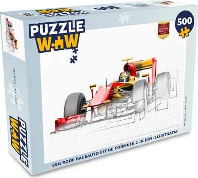 Obrázek produktu pro MuchoWow MuchoWow® Puzzle 500 ks Červený závodní vůz Formule 1 na ilustraci
